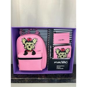 Marc Tetro Pink Yorkie Mini Backpack Gift Set